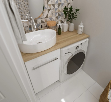 Столешница 110*50 см лдсп цвет дуб с кронштейном левая